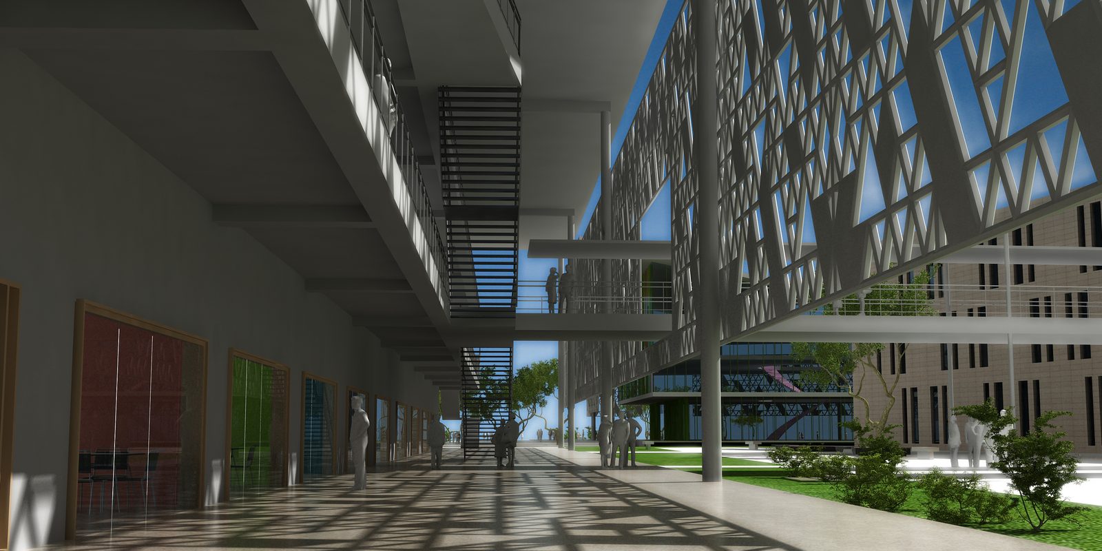 Galeria acoperită dintre corpuri